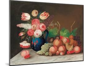 Still Life with Fruit and Flowers, C.1840-William Buelow Gould-Mounted Giclee Print