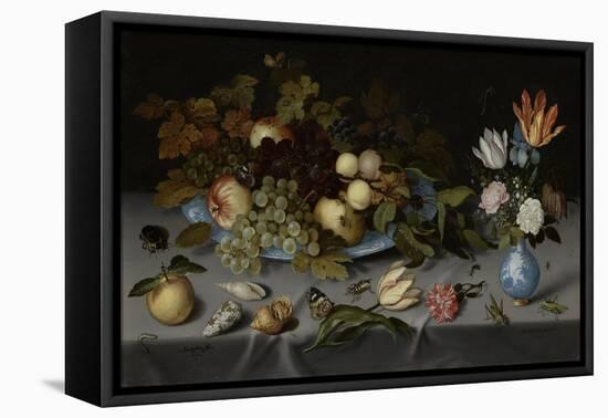 Still Life with Fruit and Flowers-Balthasar van der Ast-Framed Stretched Canvas