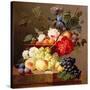 Still Life with Fruit and Flowers-Anthony Obermann-Stretched Canvas