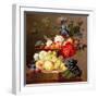 Still Life with Fruit and Flowers-Anthony Obermann-Framed Giclee Print