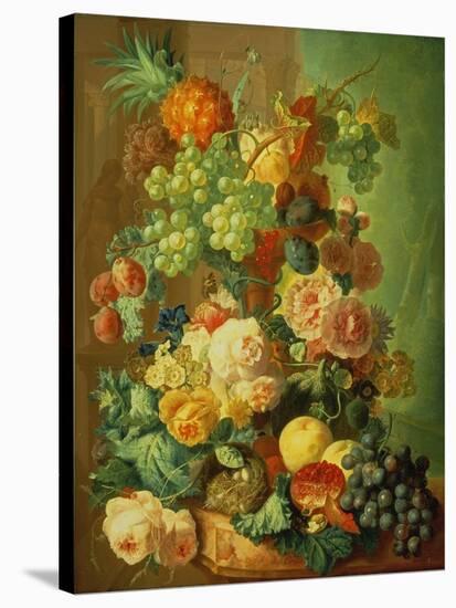Still Life with Fruit and Flowers-Jan van Os-Stretched Canvas