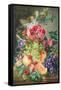 Still Life with Fruit and Flowers-Gerrit Van Leeuwen-Framed Stretched Canvas