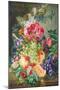 Still Life with Fruit and Flowers-Gerrit Van Leeuwen-Mounted Giclee Print