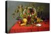Still Life with Fruit and Flowers-James Miller-Stretched Canvas