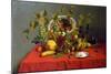 Still Life with Fruit and Flowers-James Miller-Mounted Giclee Print