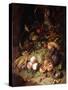 Still-life with Fruit and Insects-Rachel Ruysch-Stretched Canvas