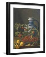 Still Life with Fruit and Jar, Ca 1773-Luis Egidio Melendez-Framed Giclee Print