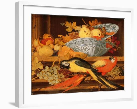 Still Life with Fruit and Macaws, 1622-Balthasar van der Ast-Framed Giclee Print