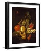 Still Life with Fruit and Oysters, Mid-1650s-Cornelis de Heem-Framed Giclee Print