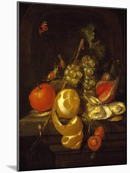 Still Life with Fruit and Oysters, Mid-1650s-Cornelis de Heem-Mounted Giclee Print