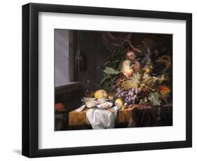 Still Life with Fruit and Oysters-Jacob van Walscapelle-Framed Giclee Print