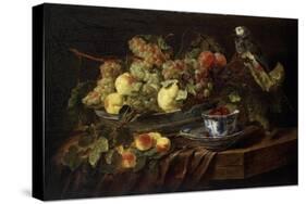 Still Life with Fruit and Parrot, 1645-Jan Fyt-Stretched Canvas
