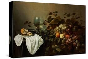 Still Life with Fruit and Roemer - Peinture De Pieter Claesz (C. 1597-1660) - 1644 - Oil on Canvas-Pieter Claesz-Stretched Canvas