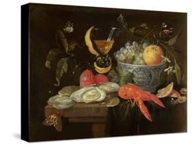 Still Life with Fruit and Shell Fish, 1653-Jan Van, The Elder Kessel-Stretched Canvas