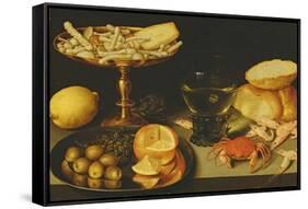 Still Life with Fruit and Shellfish-Peter Binoit-Framed Stretched Canvas