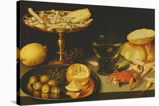 Still Life with Fruit and Shellfish-Peter Binoit-Stretched Canvas