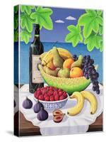 Still Life with Fruit and Wine, 1993-Liz Wright-Stretched Canvas