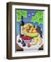 Still Life with Fruit and Wine, 1993-Liz Wright-Framed Giclee Print