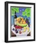 Still Life with Fruit and Wine, 1993-Liz Wright-Framed Giclee Print