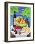 Still Life with Fruit and Wine, 1993-Liz Wright-Framed Giclee Print