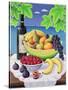 Still Life with Fruit and Wine, 1993-Liz Wright-Stretched Canvas