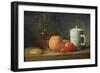 Still Life with Fruit and Wine Bottle-Jean-Baptiste Simeon Chardin-Framed Giclee Print