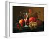 Still Life with Fruit and Wine, C.1850-70 (Oil on Canvas)-Severin Roesen-Framed Giclee Print