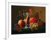 Still Life with Fruit and Wine, C.1850-70 (Oil on Canvas)-Severin Roesen-Framed Giclee Print