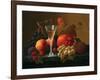 Still Life with Fruit and Wine, C.1850-70 (Oil on Canvas)-Severin Roesen-Framed Giclee Print