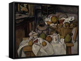 Still-Life with Fruit Basket, c.1888-Paul Cézanne-Framed Stretched Canvas