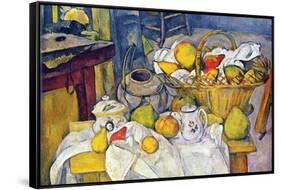 Still Life with Fruit Basket-Paul Cézanne-Framed Stretched Canvas