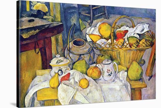 Still Life with Fruit Basket-Paul Cézanne-Stretched Canvas