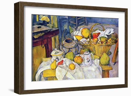 Still Life with Fruit Basket-Paul Cézanne-Framed Art Print