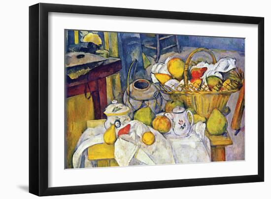 Still Life with Fruit Basket-Paul Cézanne-Framed Art Print