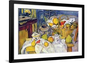 Still Life with Fruit Basket-Paul Cézanne-Framed Premium Giclee Print