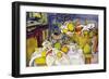 Still Life with Fruit Basket-Paul Cézanne-Framed Premium Giclee Print