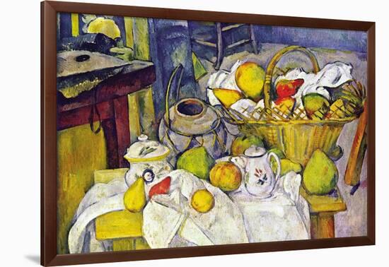 Still Life with Fruit Basket-Paul Cézanne-Framed Art Print