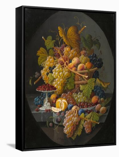Still Life with Fruit, c.1855-1860-Severin Roesen-Framed Stretched Canvas