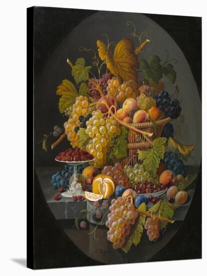 Still Life with Fruit, c.1855-1860-Severin Roesen-Stretched Canvas