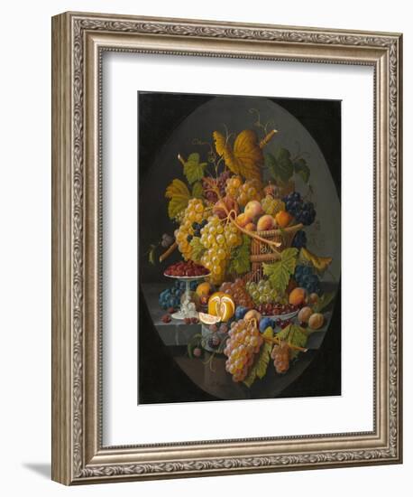 Still Life with Fruit, c.1855-1860-Severin Roesen-Framed Giclee Print