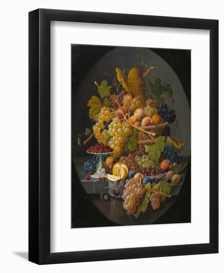 Still Life with Fruit, c.1855-1860-Severin Roesen-Framed Giclee Print