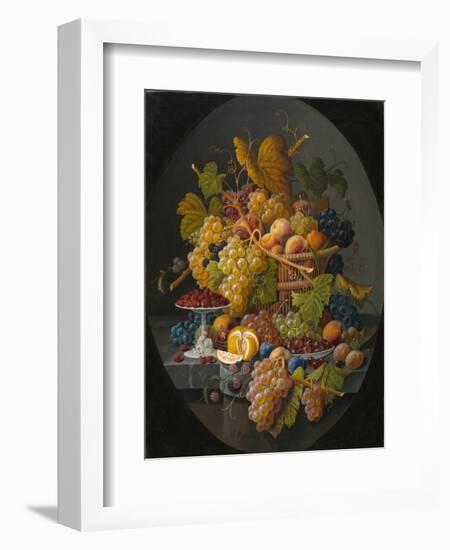 Still Life with Fruit, c.1855-1860-Severin Roesen-Framed Giclee Print