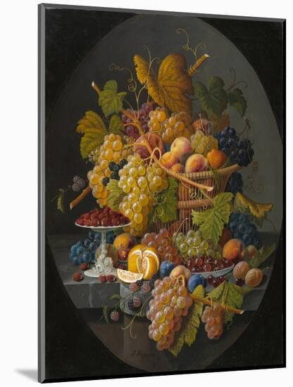 Still Life with Fruit, c.1855-1860-Severin Roesen-Mounted Giclee Print