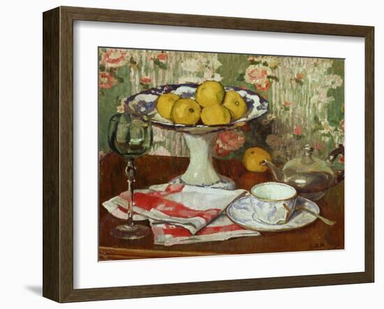 Still Life with Fruit Dish and Cup-Georges Daniel De Monfreid-Framed Giclee Print