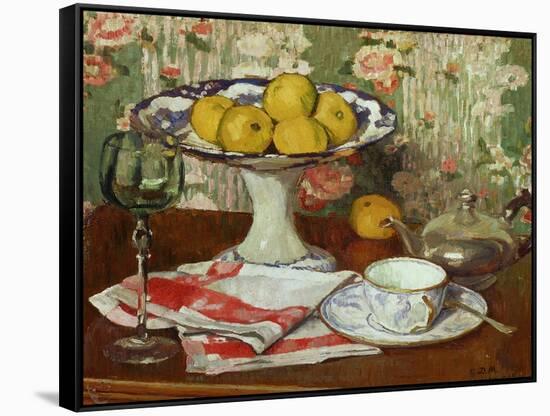 Still Life with Fruit Dish and Cup-Georges Daniel De Monfreid-Framed Stretched Canvas