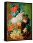 Still Life with Fruit, Flowers and Bird's Nest-Jan van Os-Framed Stretched Canvas