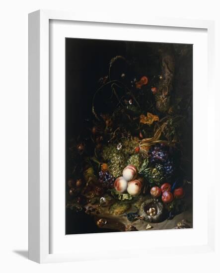 Still Life with Fruit, Flowers, Reptiles and Insects-Rachel Ruysch-Framed Giclee Print