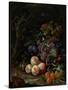 Still Life with Fruit, Foliage and Insects, C.1669-Abraham Mignon-Stretched Canvas