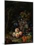 Still Life with Fruit, Foliage and Insects, C.1669-Abraham Mignon-Mounted Giclee Print