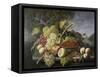 Still Life with Fruit in Landscape-Severin Roesen-Framed Stretched Canvas